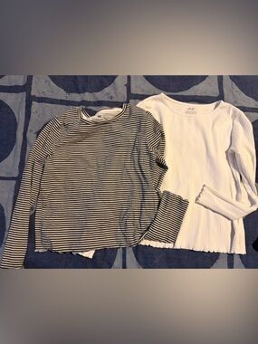 H&M Girls Long Sleeve Ribbed Tops